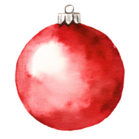 ai généré Noël ornement aquarelle clipart décoration png