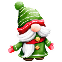 ai généré Noël gnome aquarelle illustration clipart isolé png