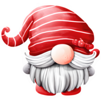 ai generato Natale gnomo acquerello illustrazione clipart isolato png