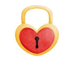 a heart shaped lock with a keyhole png