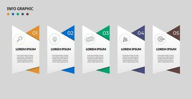 Vector Infographic design business template with icons and 5 options or steps.