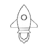 Rocket sketch start up. Vector rocket sketchy, sketch launch up idea illustration