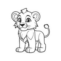 coloring book for children, types of animals in EPS vector format.