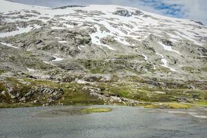 Mountain scenery in Jotunheimen National Park in Norway photo