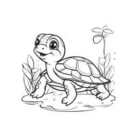 coloring book for children, types of animals in EPS vector format.