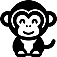 illustration de singe mignon png