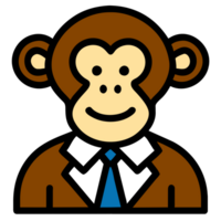 ilustração de macaco fofo png