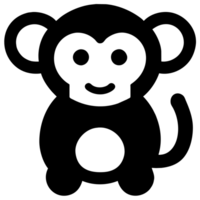 illustration de singe mignon png