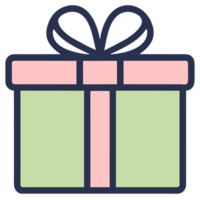 cute gift box illustration png