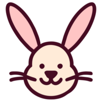 linda ilustración de conejo png