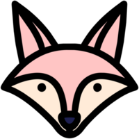 cute fox illustration png