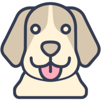 söt hund illustration png