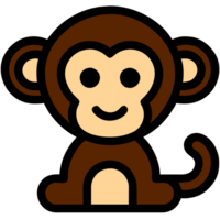 cute monkey illustration png