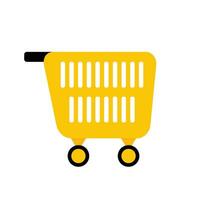 Cart for shopping. Shopping market web, carry pushcart, vector illustration