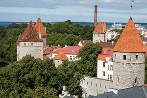 ver de el antiguo pueblo tallin, Estonia foto