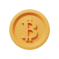 Bitcoin gold coin 3d render. png