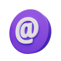 o email ícone. comunicação ícone símbolo. 3d render png