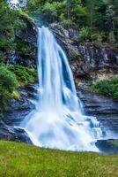 Norway, Hordaland county. Famous Steinsdalsfossen waterfall. Scandinavian nature photo