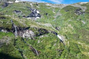 Mountain scenery in Jotunheimen National Park in Norway photo