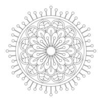 mandala flor para adulto colorante libro. vector