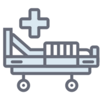 Hospital bad illustration design png