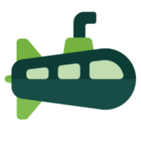 Submarine illustration design png