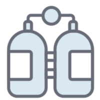 Oxygen cylinder illustration design png