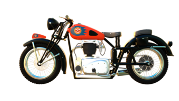 alt Motorrad auf ein transparent Hintergrund png