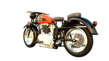 alt Motorrad auf ein transparent Hintergrund png