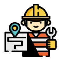 Worker illustration design png