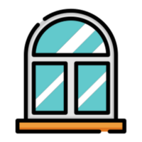 Window illustration design png