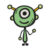 Alien illustration design png