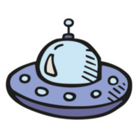 Alien ship illustration design png