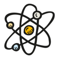 Atom illustration design png
