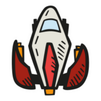 Space ship illustration design png