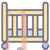 baby bed illustration design png