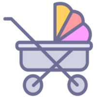 baby carriage illustration design png