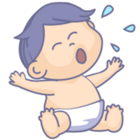 baby crying illustration design png