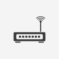 Wifi router icon vector. Internet, modem symbol sign vector