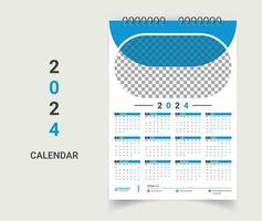 Creative wall calendar template design vector