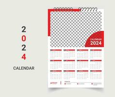 Creative wall calendar template design vector