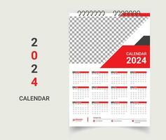 Creative wall calendar template design vector