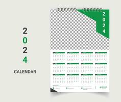 Modern wall calendar template design vector