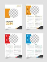 Modern wall calendar template design vector