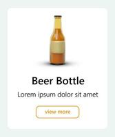 Template for designing category on website. Glass bottles for alcoholic drinks with blank label vector