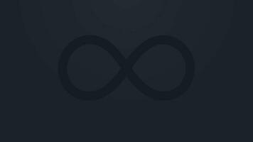 The loading graphic line runs in an endless loop as an infinity symbol. 2d animation. video