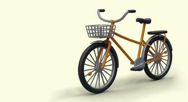 3d realistic bicycle on warm background. Advertising poster with place for text, sale of transport vector