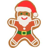 gingerbread santa line art drawing vector