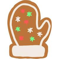 gingerbread glove line art drawing vector