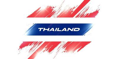 Thailand Flag in Brush Paint Style with Shining Effect. National Thailand Flag vector